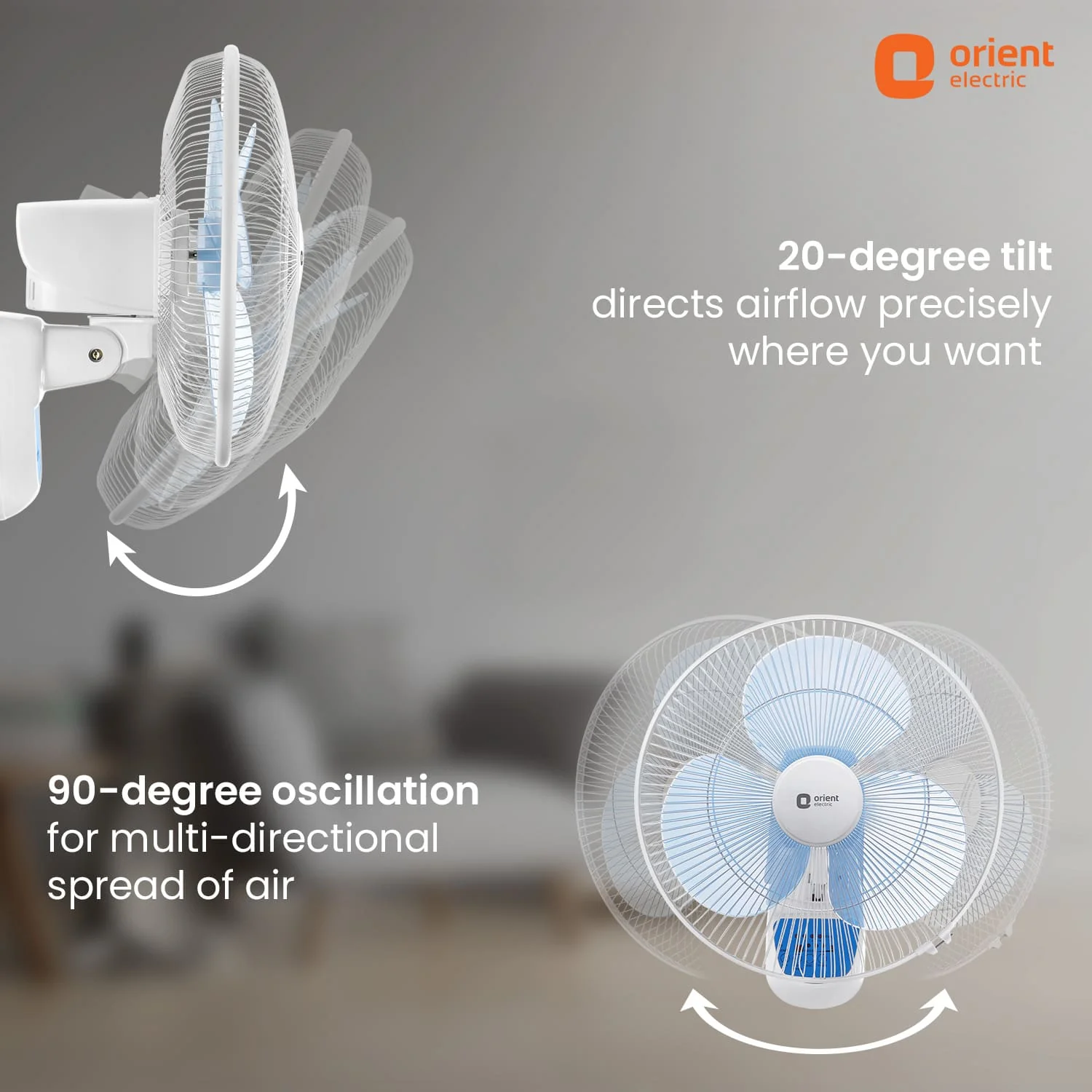 400MM Wall 49 with Remote & Touch Control Panel Wall Fan - Image 4
