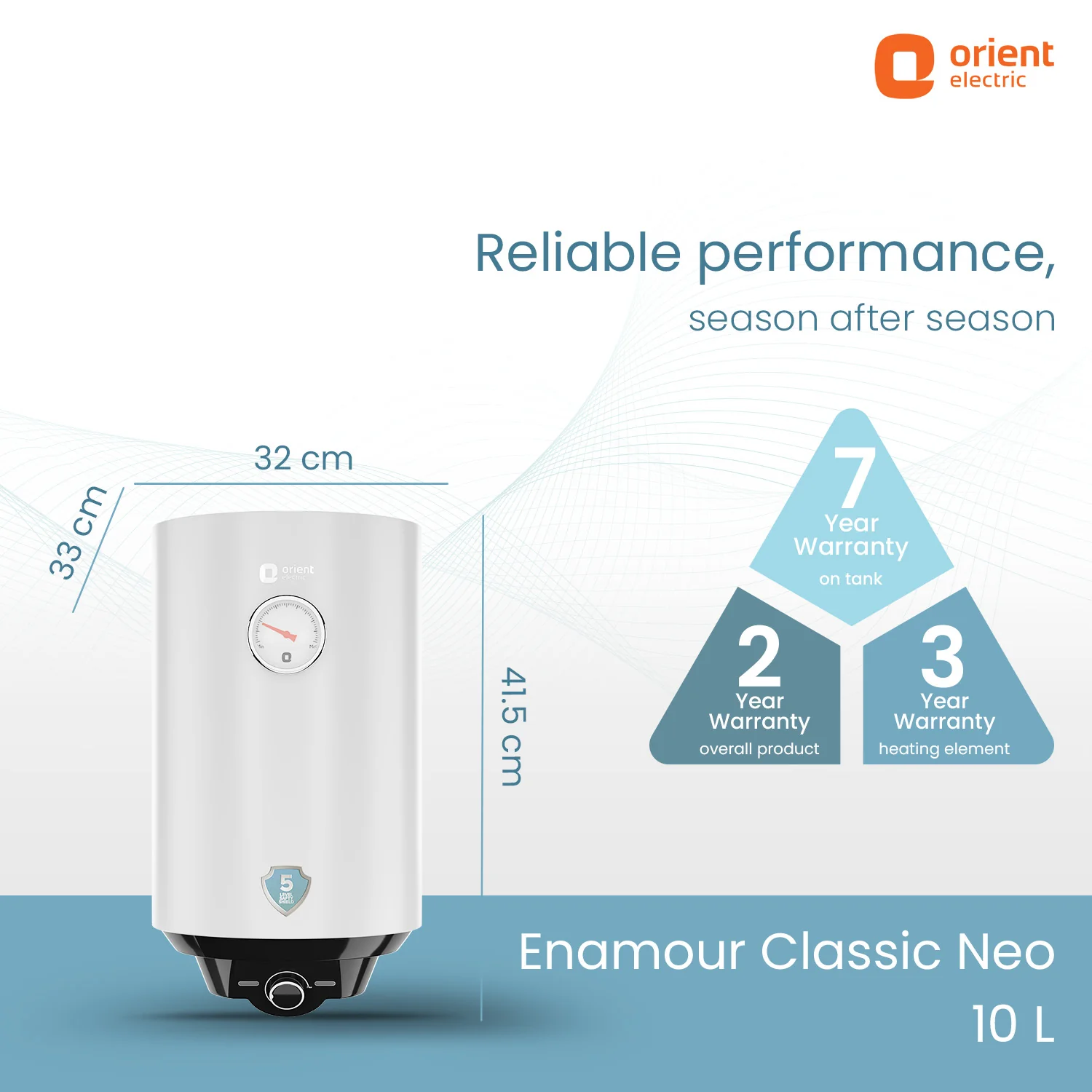 Enamour Classic Neo 5 Star Rated Glassline Tank Storage Water Heater (Geyser) - Image 9