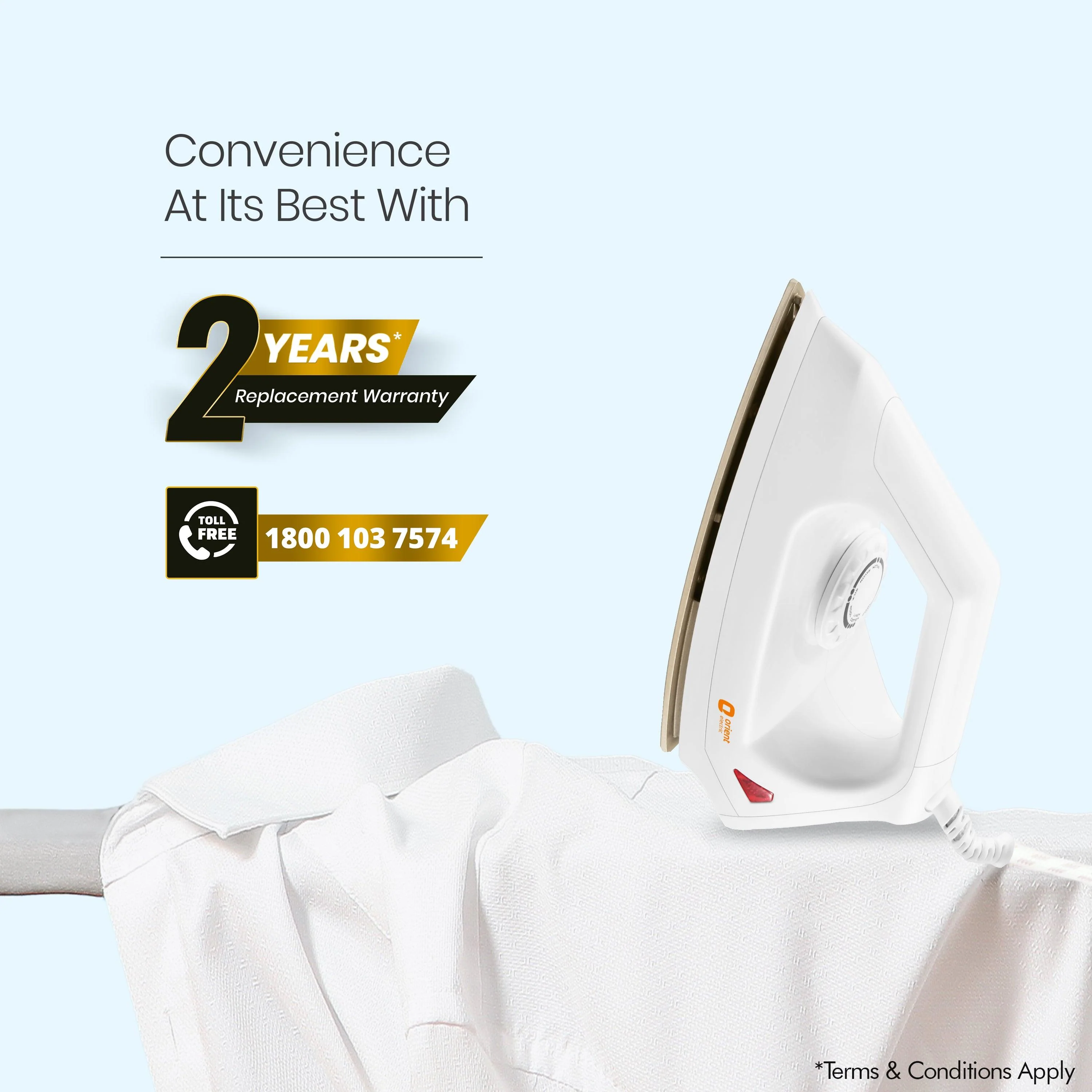 Fabrismooth Non-Stick Dry Iron (White) - Image 5