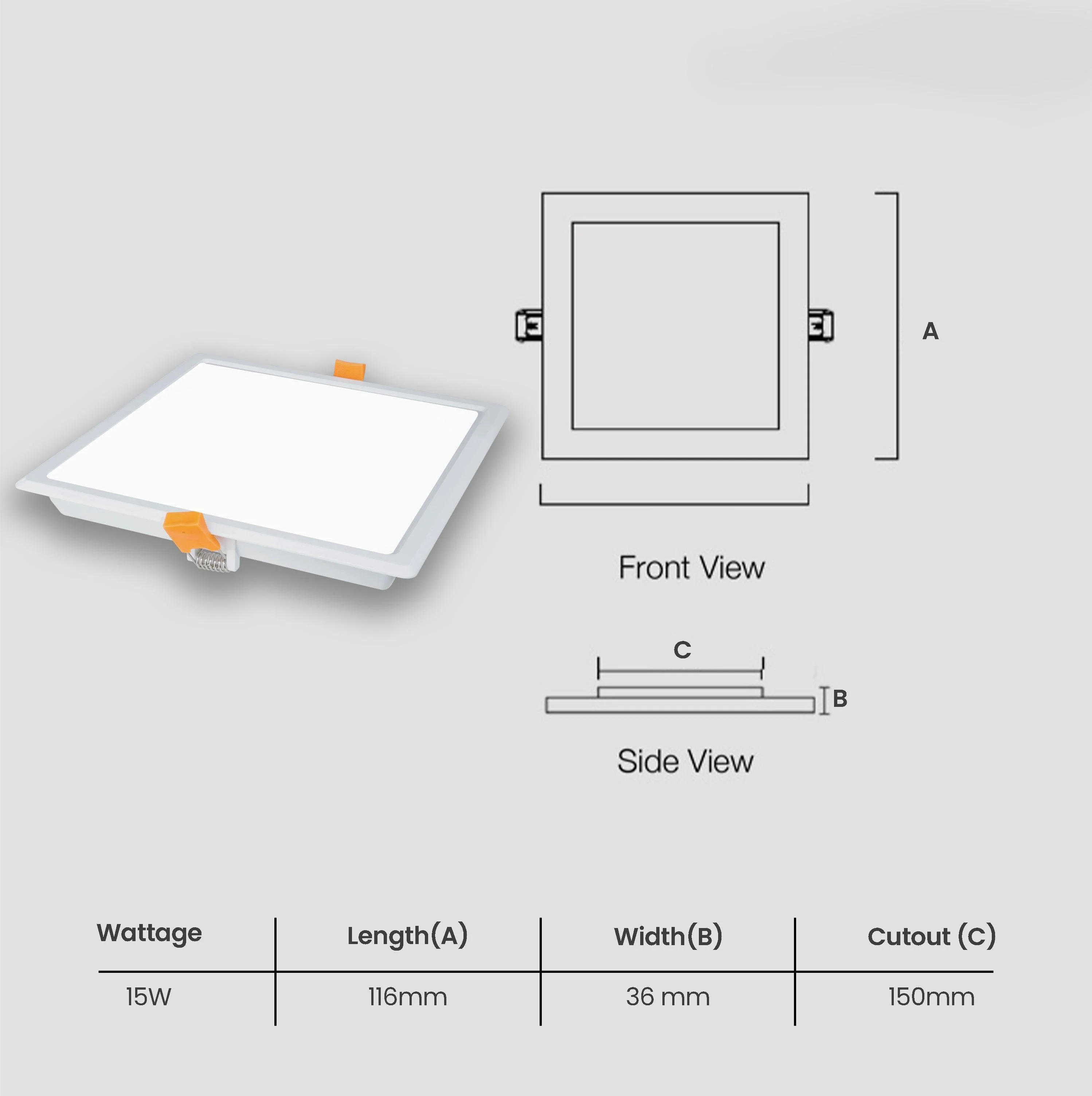 Moodlight LED Recess Panel 3CCT (Cool White, Warm White, Natural White) - Image 8