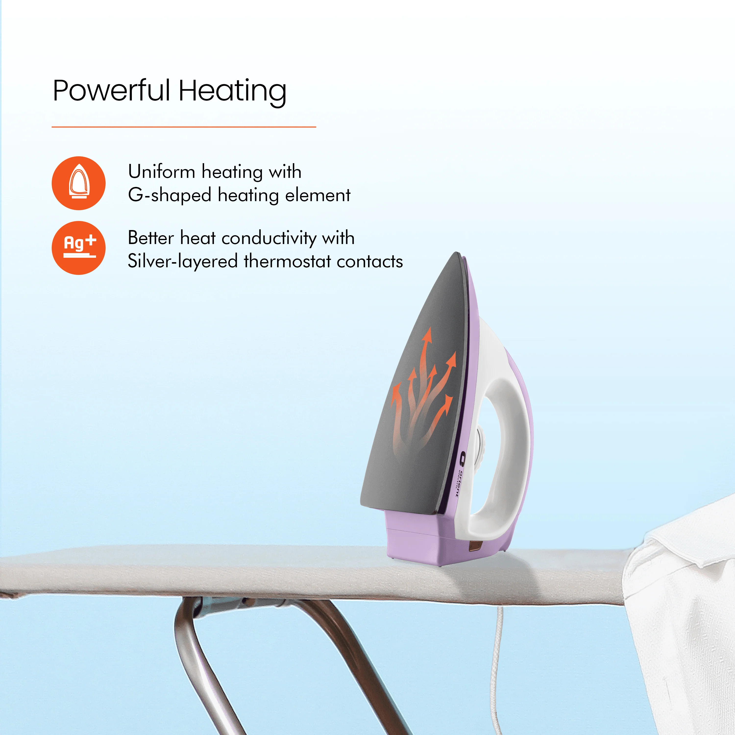 Panache Plus Non-Stick Weillburger-Coated Soleplate Dry Iron - Image 3
