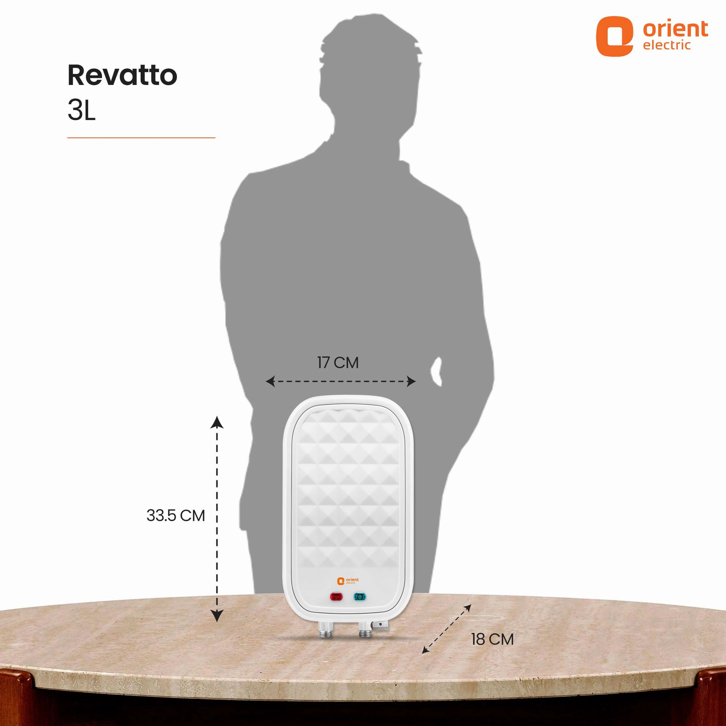 Revatto 3L Instant Water Heater (Geyser) White - Image 9